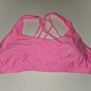 Victoria's Secret Strappy Back Sport Bra in Neon Peony/Ballet Marled NWT